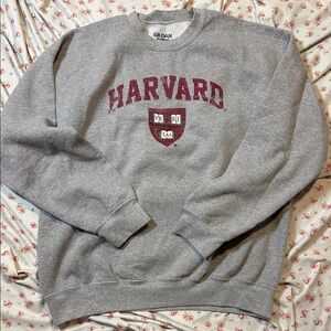 Gildan Gray Harvard Crewneck Sweater Size L